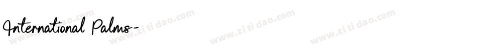 International Palms字体转换
